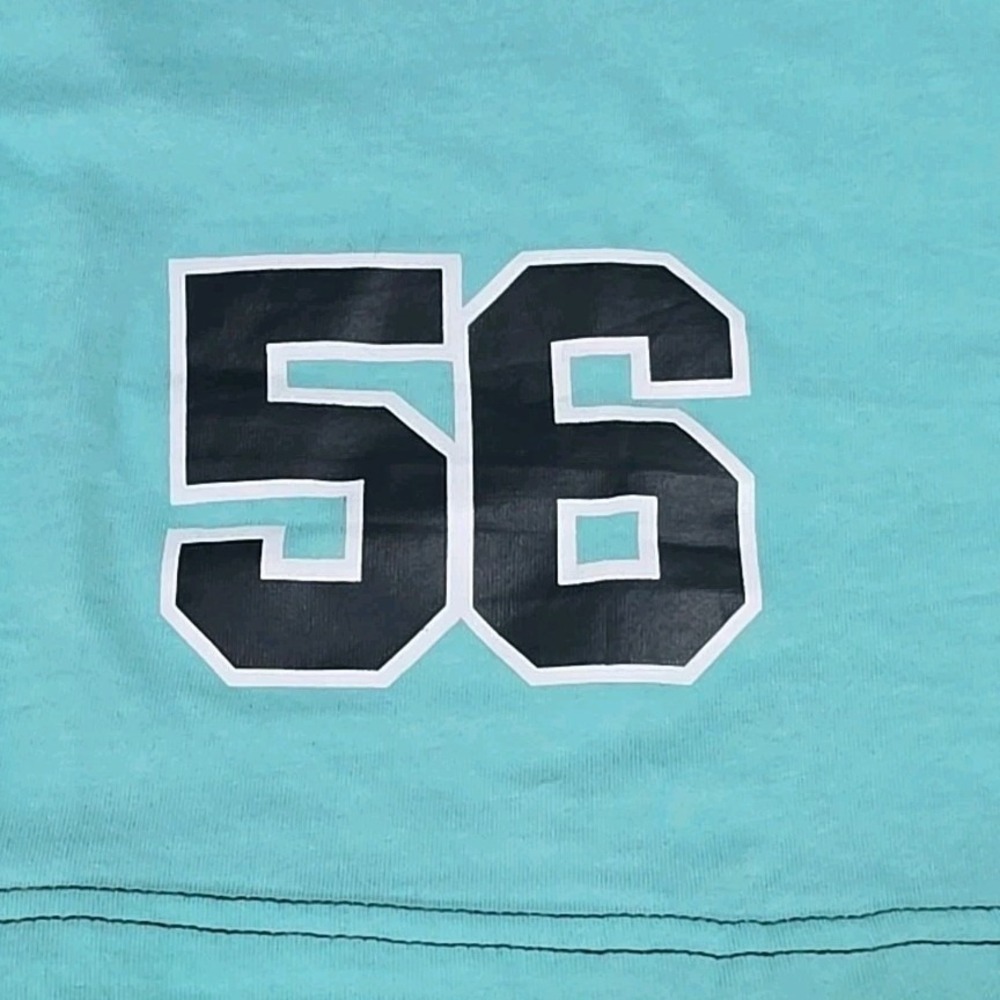 Parish Nation Mens Colorblock Chenille Patch Graphic T-Shirt Black Teal XL - Picture 5 of 9
